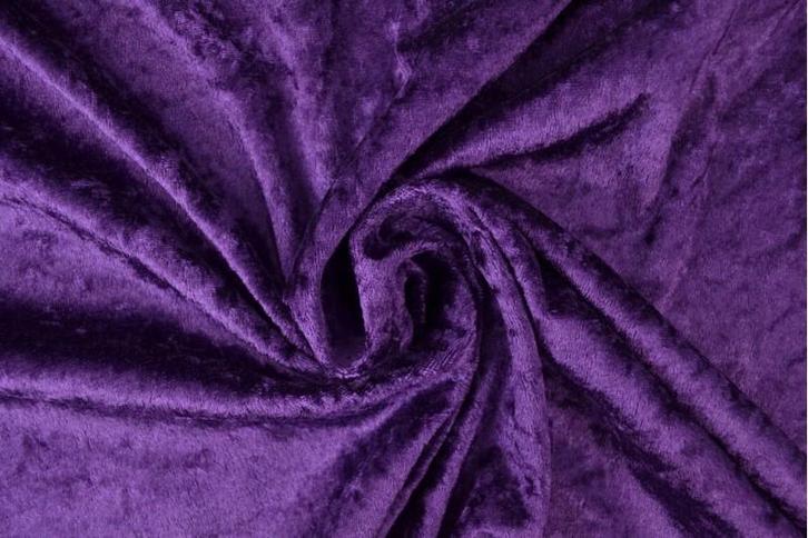 Crushed velvet stof -  Paars - Per meter, Hobby en Vrije tijd, Stoffen en Lappen, 120 cm of meer, 200 cm of meer, Paars, Nieuw