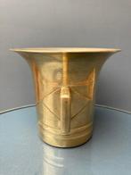 Vijzel en stamper - Brons - Goudkleurige bronzen mortier, Antiek en Kunst