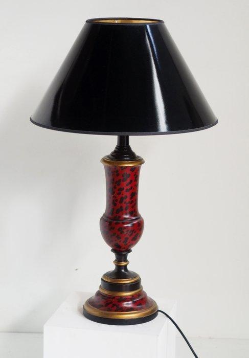 Lacquered wood table lamp - Lamp - Hout, Plastic, Antiek en Kunst, Curiosa en Brocante