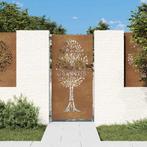 vidaXL Poort 85x200 cm boomontwerp cortenstaal, Verzenden, Nieuw