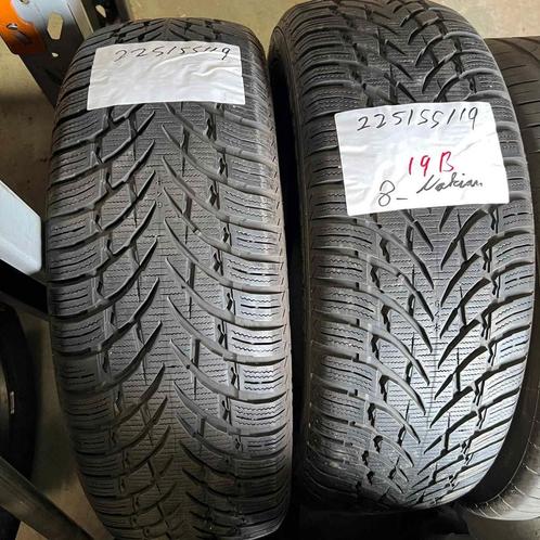 2 x Nokian 225-55-19 Winterbanden 8mm, Auto-onderdelen, Banden en Velgen, 19 inch, Winterbanden, 225 mm, Personenwagen, Gebruikt