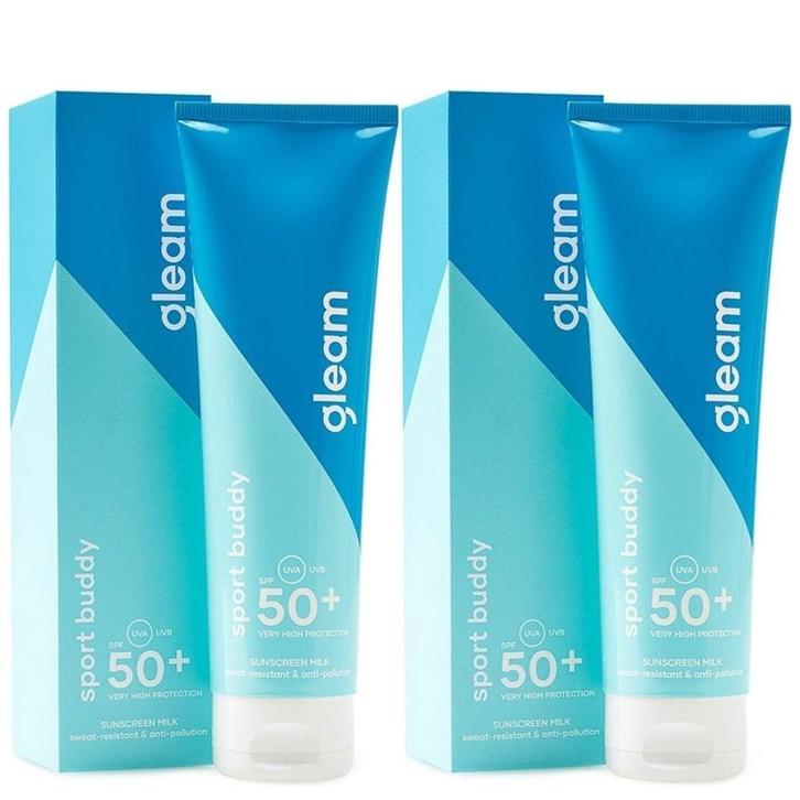 Gleam Sunscreen Milk SPF50+ Sport Buddy - 125ml, Sieraden, Tassen en Uiterlijk, Uiterlijk | Gezichtsverzorging, Overige typen