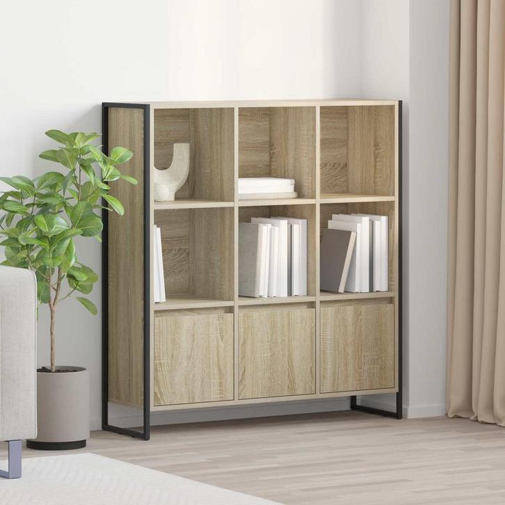 vidaXL Boekenkast 2 pcs Sonoma 99,5 x 30 x 108,5 cm Bewerkt, Huis en Inrichting, Kasten | Boekenkasten, Nieuw, Minder dan 50 cm