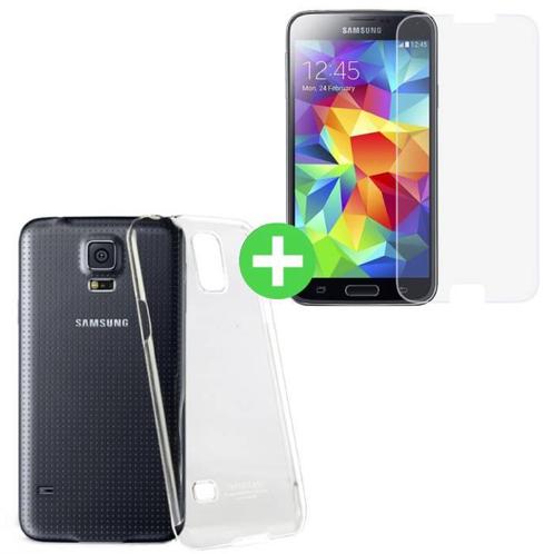 Samsung Galaxy S5 Transparant TPU Hoesje + Screen Protector, Telecommunicatie, Mobiele telefoons | Toebehoren en Onderdelen, Nieuw