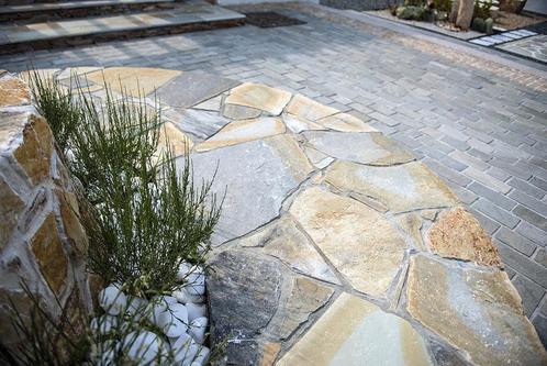Griekse Flagstones tuintegels Karystos / Kavala TOPPRIJZEN, Tuin en Terras, Grind, Keien en Split, Overige typen, Nieuw, Kwartsiet