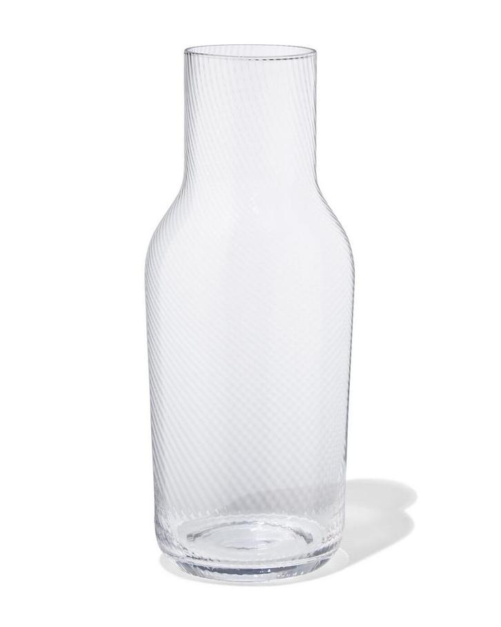 HEMA Karaf 1.2L Bergen glas twist reliëf, Huis en Inrichting, Keuken | Servies, Nieuw, Verzenden