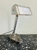 Bureaulamp - Chroom, Marmer - Art Deco Bauhaus lamp, Antiek en Kunst