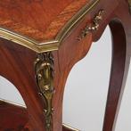 Bijzettafel verguld brons en inlegwerk Alexander Chevrie gem, Antiek en Kunst, Ophalen of Verzenden