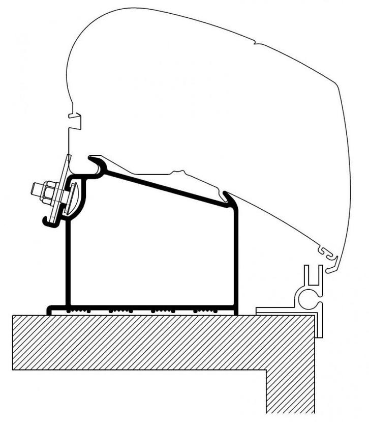 Thule Adria Caravan Roof Adapter >2015, Caravans en Kamperen, Camper-accessoires, Ophalen of Verzenden
