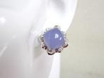Oorbellen - 18 karaat Witgoud - 27.52ct. tw. Chalcedoon -, Nieuw
