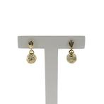 Gouden bolletjes oorstekers met zirconia (zirconia hanger), Sieraden, Tassen en Uiterlijk, Oorbellen, Gebruikt, Overige kleuren