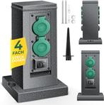 KESSER® Tuincontactdoos - 4 stopcontacten - IP44 - Antraciet, Verzenden, Nieuw