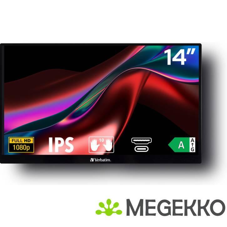 Verbatim PMT-14 14  Full HD Touchscreen Portable IPS Monitor, Computers en Software, Monitoren, Nieuw, Verzenden