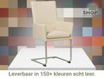 Leren eetkamerstoel Rumor - Toledo Betulla (crème) -, Huis en Inrichting, Stoelen, Overige kleuren, Nieuw, Leer, Ophalen of Verzenden