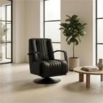 Set van 2 Leren draaifauteuils Galaxy - Hermes Nero (zwart), Huis en Inrichting, Nieuw, Ophalen of Verzenden, 50 tot 75 cm, Leer