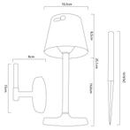 Solarlamp Porto 3 in 1 | Tafellamp, wandlamp, priklamp, Tuin en Terras, Buitenverlichting, Zonne-energie, Kunststof, Verzenden