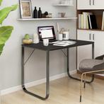 vidaXL Computerbureau 110x60x73 cm spaanplaat zwart, Verzenden, Nieuw