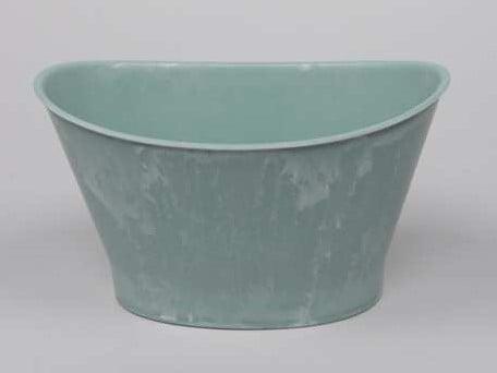 Bloempot Ovaal Soft Turquoise 22x15x12 cm, Huis en Inrichting, Woonaccessoires | Kunstplanten en Kunstbloemen, Nieuw, Ophalen of Verzenden