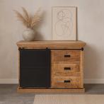 Dressoir Mangohout Milan 100 cm, 100 tot 150 cm, Verzenden, Nieuw, Industriële meubels