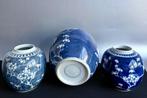 Fijne Zware Antieke Gemberpotten - Pot (3) - Porselein -, Antiek en Kunst