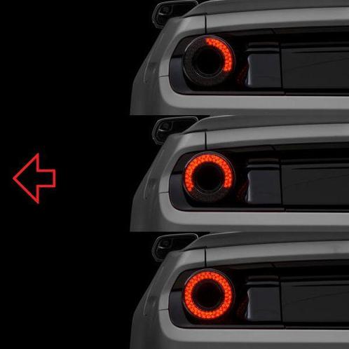 Raxiom 15-22 Ford Mustang Halo LED Tail Lights - Gloss Black, Auto-onderdelen, Verlichting, Ophalen of Verzenden