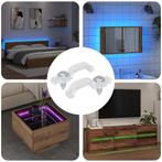 vidaXL LED Strip Clips 2 pcs Doorzichtig 23,8 x 7,3 x 4,3 mm, Verzenden, Nieuw, Kunststof