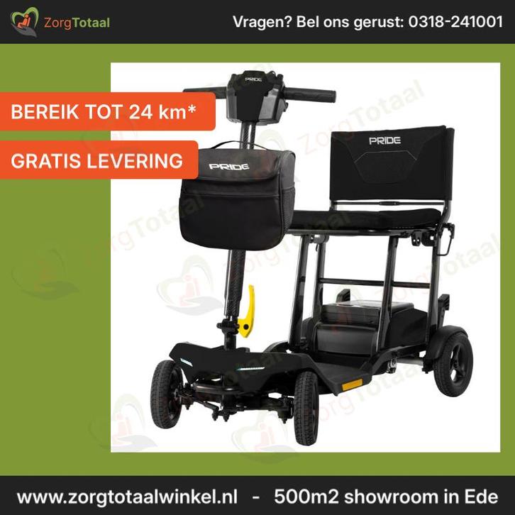 Opvouwbare scootmobiel - Pride GoGo Super Portable Carbon .., Diversen, Brommobielen en Scootmobielen, Nieuw, Pride, Ophalen of Verzenden