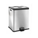 EKO Rejoice Recycling Bin 2x30 - Mat RVS, Huis en Inrichting, Woonaccessoires | Prullenbakken, Verzenden, Nieuw