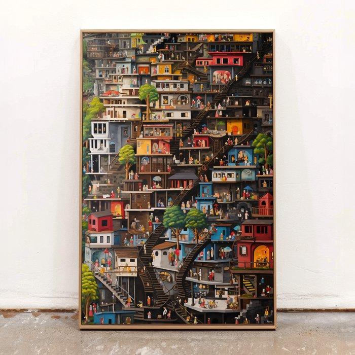 Felix van Horst - Colorful Cascades (XXL), Antiek en Kunst, Kunst | Designobjecten