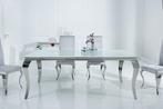 Eettafel Modern Barok 180cm wit zilver/ 37903, Huis en Inrichting, Tafels | Eettafels, Ophalen of Verzenden, Nieuw