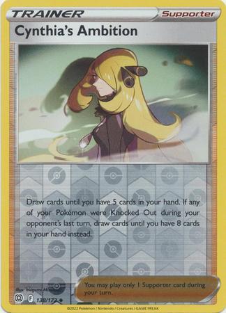 Cynthias Ambition  138/172 reverse holo   Brilliant Stars, Hobby en Vrije tijd, Verzamelkaartspellen | Pokémon, Losse kaart, Nieuw