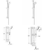 Glijstangset Grohe New Tempesta 4 standen met Doucheslang 17, Doe-het-zelf en Verbouw, Sanitair, Ophalen of Verzenden, Nieuw