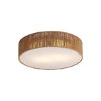 Japandi plafondlamp naturel met kap 38cm 2-lichts - Luz, Verzenden, Nieuw, Metaal, Japandi