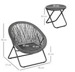 3-delige Balkonset met Tafel – Rotanlook Tuinmeubelen, Tuin en Terras, Tuinstoelen, Verzenden, Nieuw