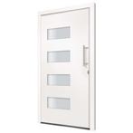 Voordeur 100x200 cm aluminium en PVC wit, Nieuw, Verzenden
