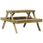 Picknicktafel 105x134x75 cm gempregneerd grenenhout (Tafels), Verzenden, Nieuw