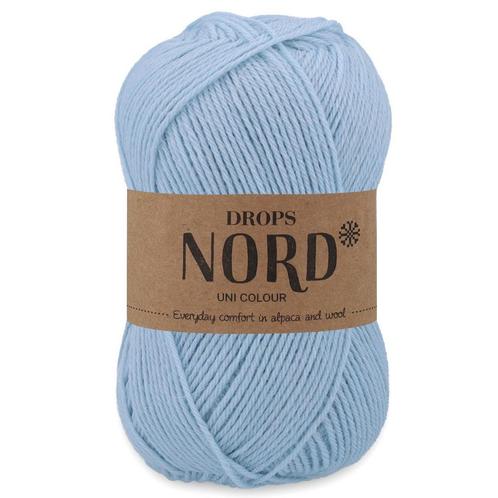 DROPS Nord Uni Colour - 26 ijsblauw - Wol Garen, Hobby en Vrije tijd, Breien en Haken, Ophalen of Verzenden