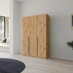 Quadra 3-deurs Kledingkast - Artisan Eiken, Nieuw, Met hangruimte, 100 tot 150 cm, 50 tot 75 cm