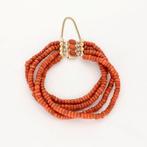 Armband - 14 karaat Geel goud Bloedkoraal, Sieraden, Tassen en Uiterlijk, Armbanden, Nieuw