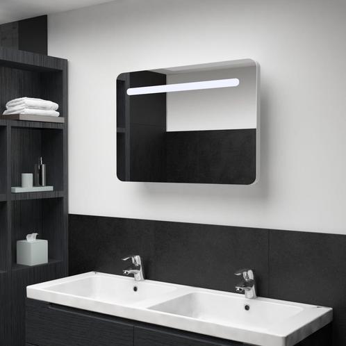 vidaXL Badkamerkast met spiegel LED 80x9,5x55 cm, Huis en Inrichting, Tafels | Kaptafels, Nieuw, Verzenden