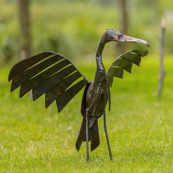 Metalen Tuinbeeld Aalscholver - Mooievogels.nl, Tuin en Terras, Tuinbeelden, Dierenbeeld, Nieuw, Metaal, Ophalen of Verzenden