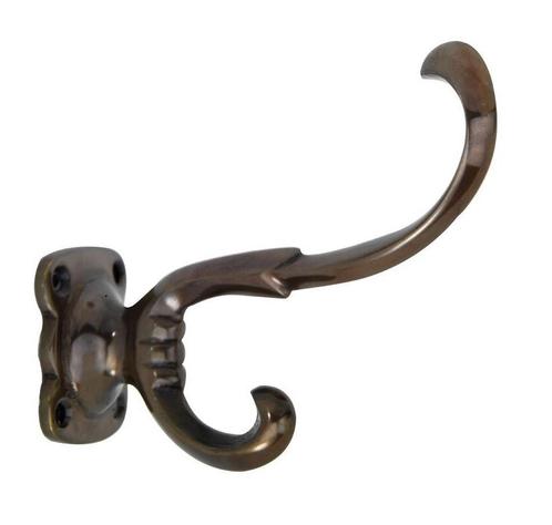 Hoedhaak Ross messing antiek brons, Huis en Inrichting, Woonaccessoires | Kapstokken, Verzenden