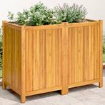vidaXL Plantenbak met voering 100x50x75 cm massief, Tuin en Terras, Bloembakken en Plantenbakken, Verzenden, Nieuw, Hout