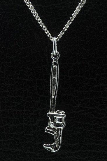 Zilveren Engelse sleutel ketting hanger, Sieraden, Tassen en Uiterlijk, Kettinghangers, Verzenden