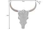 Extravagante wanddecoratie EXOTIC BULL 57cm zilveren, Ophalen of Verzenden, Nieuw
