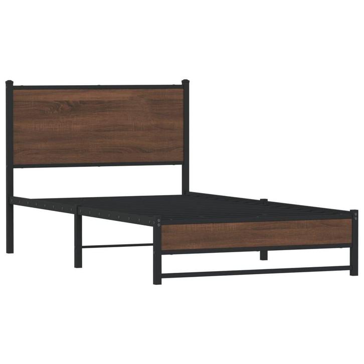 Bedframe Eikenkleurig 107x203 | Tweedekansje OP=OP, Huis en Inrichting, Slaapkamer | Bedden, Overige maten, 210 cm, Verstelbaar