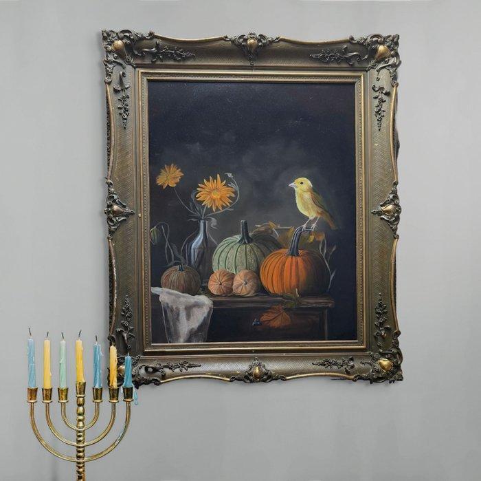 DingemanseArt (XXI) - Herfstkleuren – olieverf op paneel met, Antiek en Kunst, Kunst | Schilderijen | Klassiek