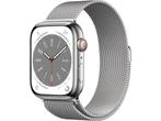 Apple Watch Series 8, 45mm, GPS + Cellular, RVS, Milanees, Verzenden, Zo goed als nieuw