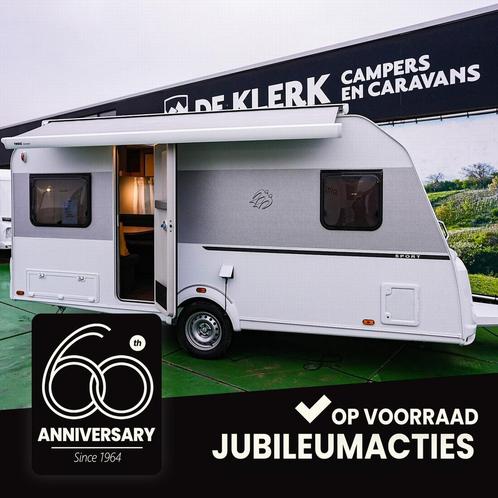 Knaus SPORT 450 FU gas uitvoering Gratis Mover - Fietsenrek, Caravans en Kamperen, Caravans, tot en met 4, 1000 - 1250 kg, Knaus
