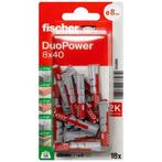 Universele plug | Fischer DuoPower | 18 stuks (8x40), Verzenden, Nieuw